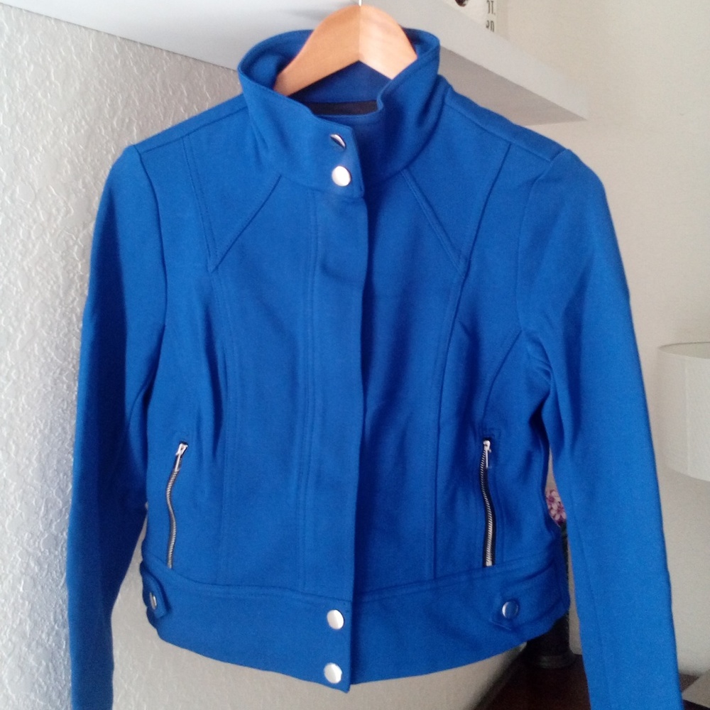 Royal Blue Cache Moto Jacket